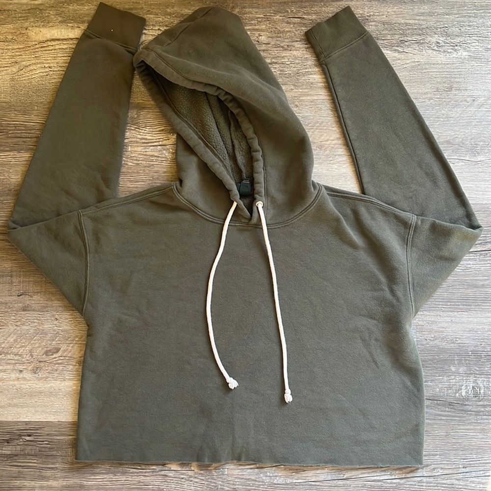 Olive Green CropTop Sweatshirt